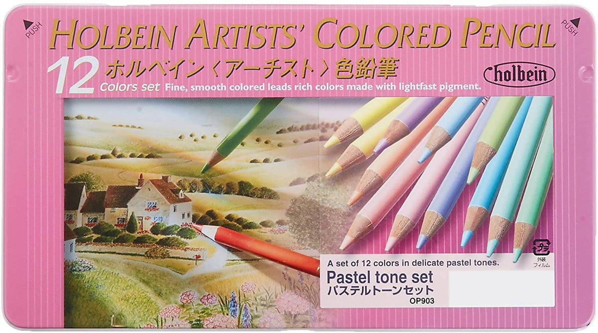 Holbein OP902 - Colored Pencil - 12 Design Tone Color Set
