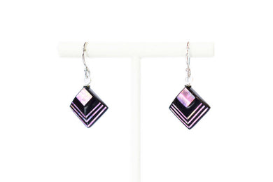 Shell Lacquer (Raden) Earrings – Akari Small – Pink