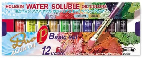 Holbein Duo Aqua Water Soluble Oil Paints 12Colors 10ml Starter