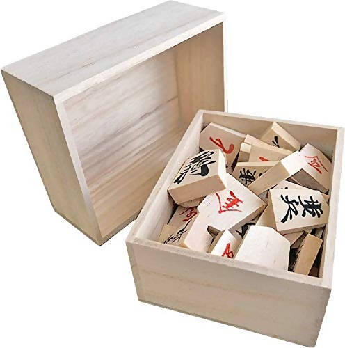 Wooden Shogi Set and Pieces