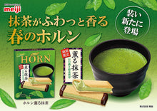 Load image into Gallery viewer, MEIJI Horn Matcha Chocolate Sticks – 8 Sticks x 10 Boxes – Value Pack
