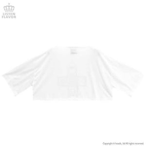 LISTEN FLAVOR Infinite Dream (Mugen no Mugen) See-Through Layered Short Top – One Size – White