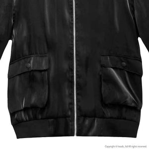 LISTEN FLAVOR See-Through Organza Jacket – One Size – Black