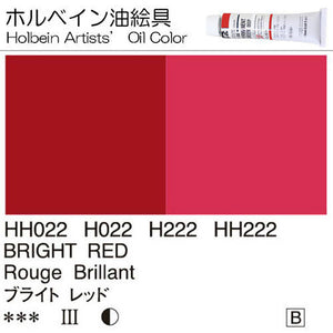 Holbein Artists’ Oil Color – Bright Red – One 110ml Tube – HH222