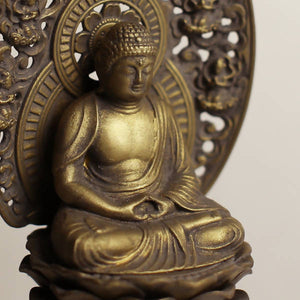 Takaoka Antique-Style Buddha Statue – Shaka Nyorai (Historical Buddha) – 18 cm