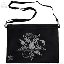 Load image into Gallery viewer, LISTEN FLAVOR Darkness Ceremony 2-Way Clutch Bag – Black – Straight Outta Harajuku
