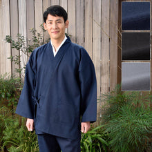 Load image into Gallery viewer, Japanese Zen Buddhist Monk Men’s Work Clothing – Slab Samue – Authentic and Used in Japanese Temples – Spring/Summer Fabric Thickness – Black