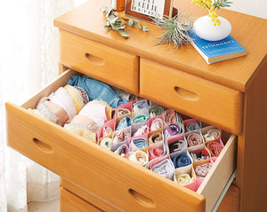 KOJITO Drawer Storage Partitions Pastel Colors 17 Squares Size – New Japanese Invention Featured on NHK TV!