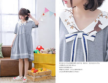 Load image into Gallery viewer, CANDY GIRL Mori Girl Spring Summer One Piece – Sailor Collar – Knee Length