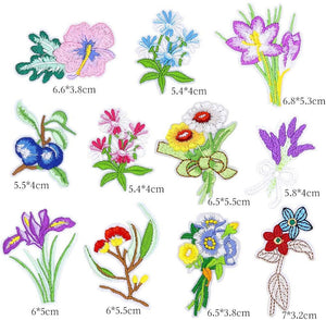 TNYKER Colorful Flower Japanese Embroidery Patches – 11 Pieces