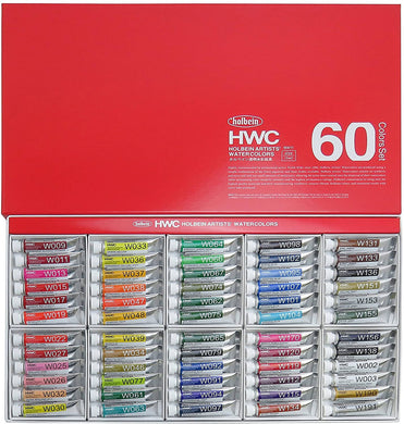 HOLBEIN Artist's Watercolors Set of 60 5ml Tubes