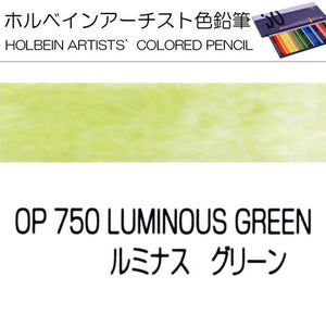 Holbein Artists’ Colored Pencils – Set of 10 Pencils in the Color Luminous Green – OP750