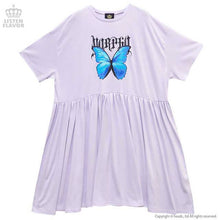 Load image into Gallery viewer, LISTEN FLAVOR Blue Jewel Morpho Gather One Piece Dress – One Size – Lavender – Straight Outta Harajuku