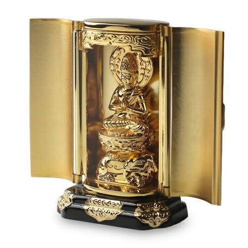 Takaoka Gold-Plated Buddhist Statue – Samantabhadra – 9.7 cm