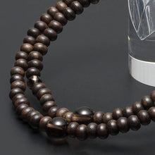 Load image into Gallery viewer, TAKITA SHOTEN Striped Ebony Japanese Buddhist Bracelet Armlet