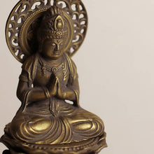 Load image into Gallery viewer, Takaoka Antique-Style Buddhist Statue – Mahasthamaprapta Bodhisattva – 15 cm