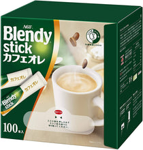 Load image into Gallery viewer, AGF Blendy Stick Cafe au Lait Instant Coffee - 100 Stick Value Pack - Best Seller in Japan