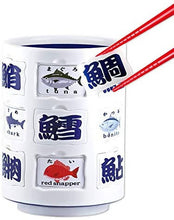 Load image into Gallery viewer, EYE UP Fish Kanji Puzzle Teacup – “Do you know me?” – Kawaii New Japanese Product Featured on NHK TV!