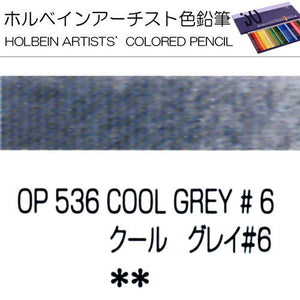 Holbein Artists’ Colored Pencils – Set of 10 Pencils in the Color Cool Grey No 6 – OP536
