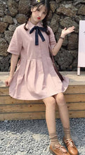 Load image into Gallery viewer, GERGEOUS Ladies’ Short Sleeve Pink Dress with Ribbon – Mori Girl