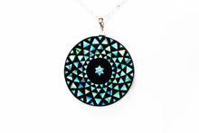Load image into Gallery viewer, Shell Lacquer (Raden) Necklace - Geometric Medium – Green