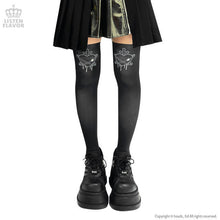 Load image into Gallery viewer, LISTEN FLAVOR Planet of the Heart Knee High – One Size – Black – Straight Outta Harajuku