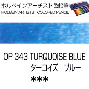 Holbein Artists’ Colored Pencils – Set of 10 Pencils in the Color Turquoise Blue – OP343