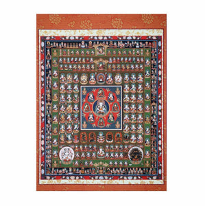 Japanese Buddhist Mikkyō Scroll – Taizōkai Mandala – Small