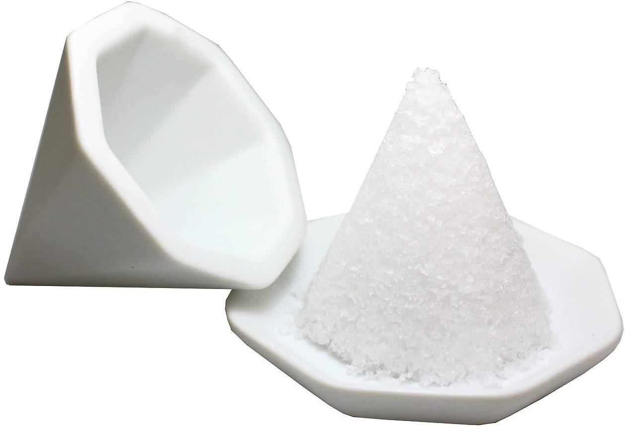 Mori Shio Set – Buddhist Octogan Salt Set Small – 5 Unglazed Octagonal Plates
