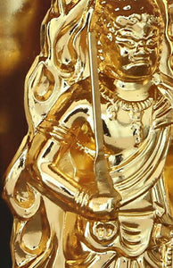 Takaoka Gold-Plated Buddhist Statue – Fudo Myo – 9.7 cm