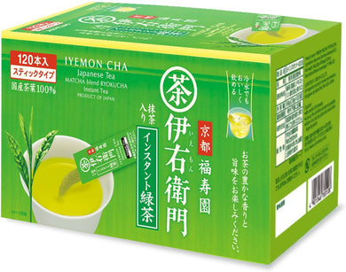 IYEMON CHA Matcha Blend Ryokucha Instant Green Tea – 0.8g x 120 Sticks – Shipped Directly from Japan