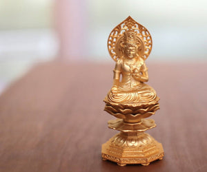 Takaoka Gold-Plated Buddhist Statue – Kokuzo Bodhisattva – 15 cm