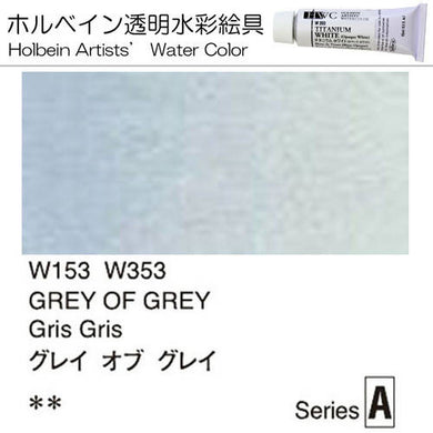 Holbein Artists' Watercolor – Grey of Grey Color – 2 Tube Value Pack (60ml Each Tube) – WW153