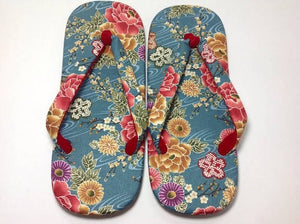 Hyakuka Ranran Kawaii Women’s Setta Sandals – Flower Pattern