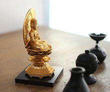 Load image into Gallery viewer, Takaoka Gold-Plated Buddha Statue – Dainichi Nyorai – 15.5 cm