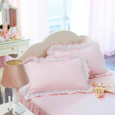 Romantic Princess (Romapri) Sweet Rose Lace Pillowcase – Set of 2 – Pink