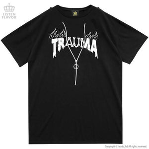 LISTEN FLAVOR Trauma Double Belt and Paint-Style Logo Long Shirt - Straight Outta Harajuku