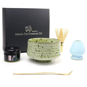 Houkouen Matcha Tea Ceremony 6-Piece Set – Ash Glazed Chawan (Tea Bowl)