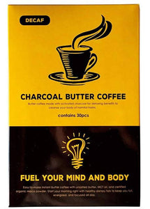 Charcoal Butter Coffee with MCT Oil – 30 x 1.3 g – Caffeinated or Decaf – Imported from Japan