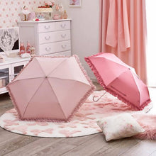 Load image into Gallery viewer, Romantic Princess (Romapri) Frilled Folding Mini-Umbrella – Rose Pink