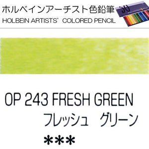 Holbein Artists’ Colored Pencils – Set of 10 Pencils in the Color Fresh Green – OP243