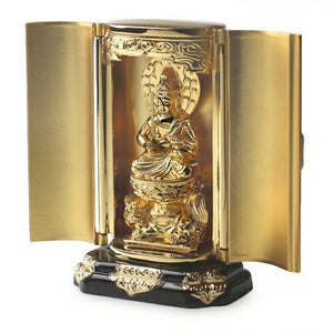 Takaoka Gold-Plated Buddhist Statue – Manjushri Bodhisattva – 9.7 cm