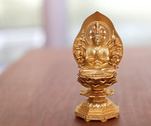 Load image into Gallery viewer, Takaoka Gold-Plated Buddhist Statue – Senju Kannon Bodhisattva – 15.5 cm