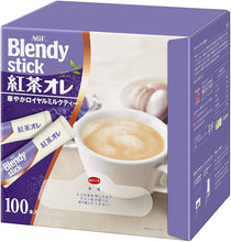 Load image into Gallery viewer, AGF Blendy Stick Instant Tea Olle Value Pack – 100 Sticks – Royal Milk Tea
