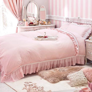 Romantic Princess (Romapri) Sweet Rose Lace Comforter Cover – Single Bed Size – Pink