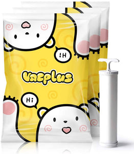 VACPLUS Cute Bear Compression Storage Bag Set – 3 Sheets with Pump – 100cm x 80cm