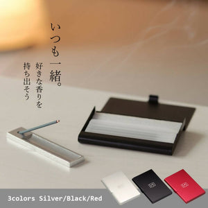 Gingado Japanese Portable Incense Set - Silver - A practical and stylish gift for any occasion