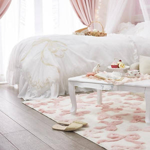 Romantic Princess (Romapri) Embroidered Ribbon Comforter Cover – Single Bed Size – White
