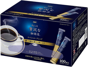 AGF Blendy Stick Luxury Coffee Shop Special Blend Instant Coffee - 100 Stick Value Pack - Best Seller in Japan