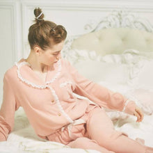 Load image into Gallery viewer, Romantic Princess (Romapri) Lace Frilled Shirt &amp; Long Pants Pajamas – 2 Piece Set